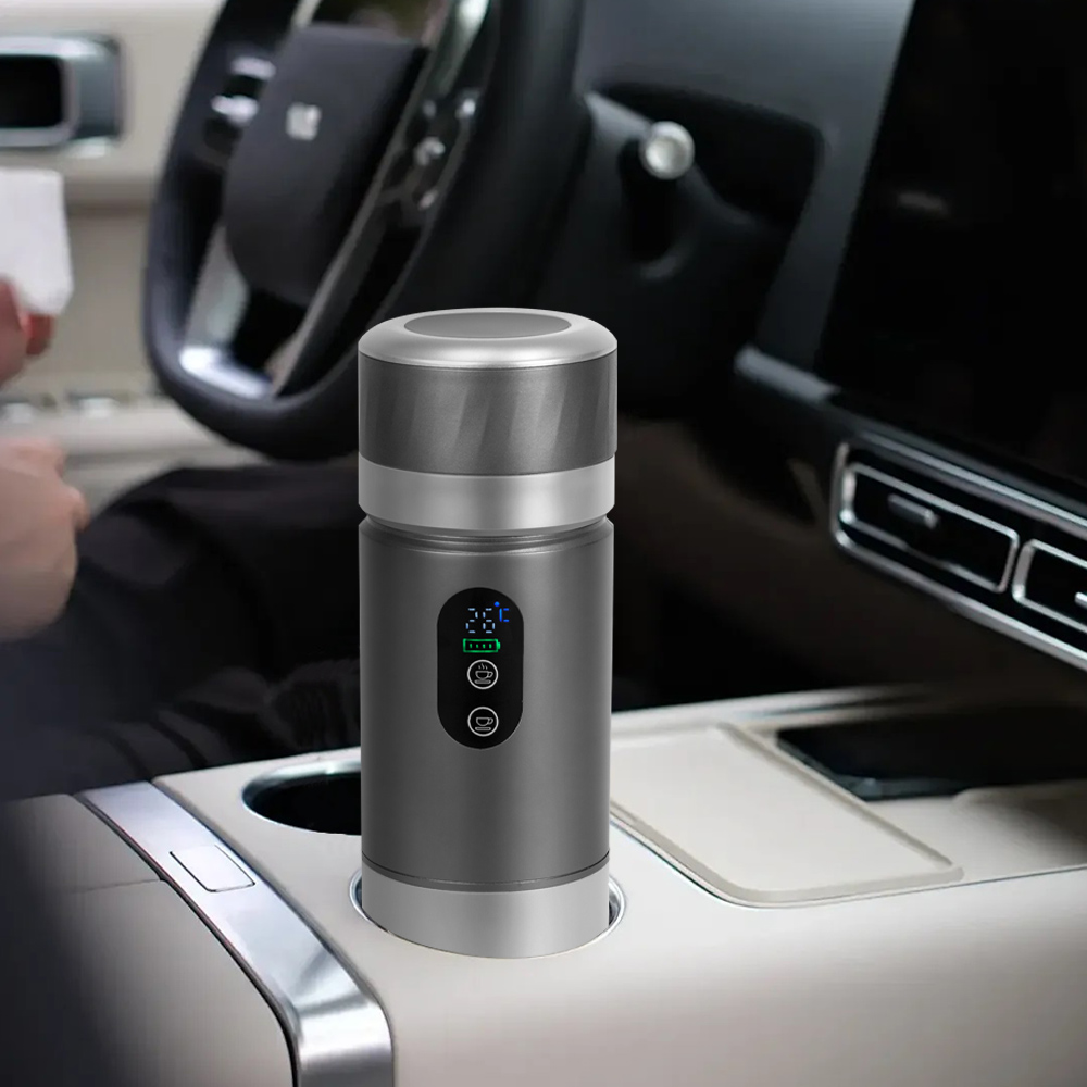Coffee & Tea Maker Machine - Draagbare zelfverwarmende espresso koffiemachine met LED-scherm,