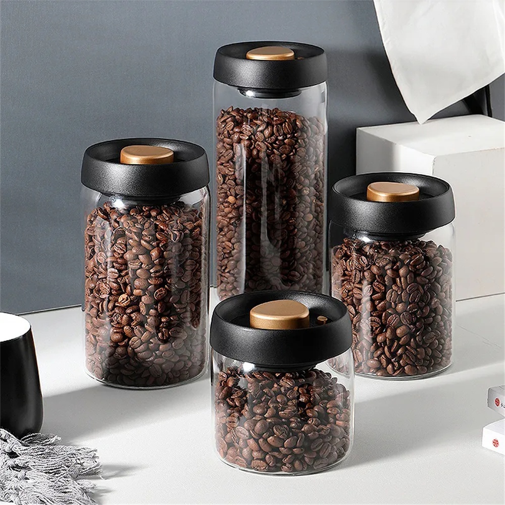 Coffee Tea Press - 1pack Koffiebonenopslagcontainer Luchtdicht deksel Verzegeld met