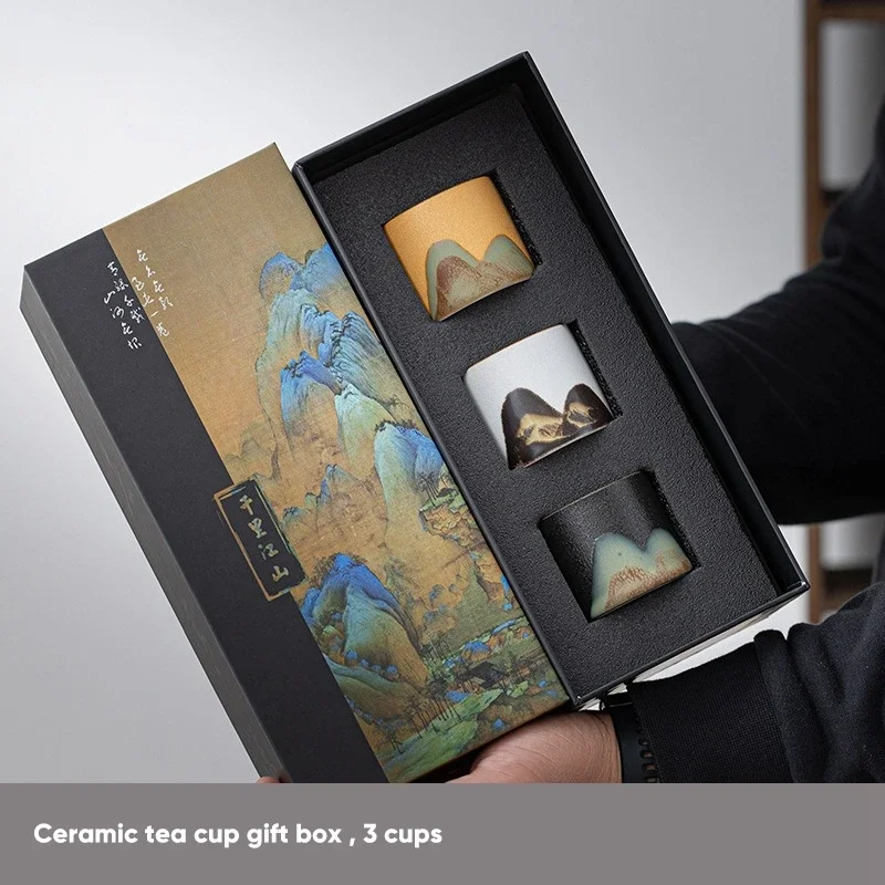 Coffee Tea Gift Set - Geschenkdoos, Japanse keramische theekop, porseleinen theekom,