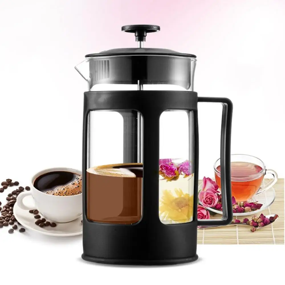 Coffee Tea Press - Roestvrij verdikt borosilicaatglas theemaker French Press