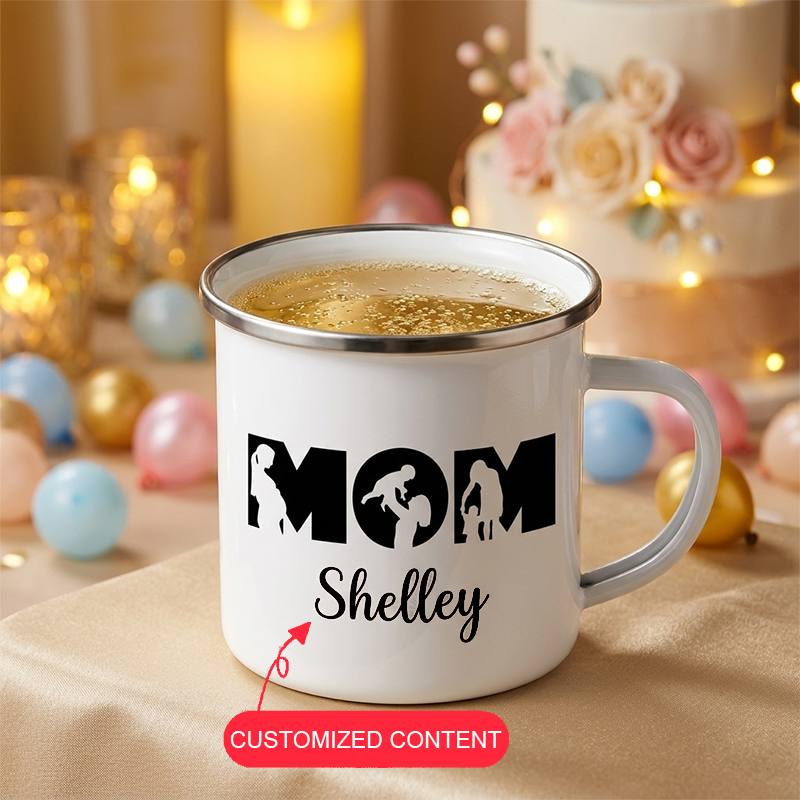 Coffee Tea Equipment - Op maat gemaakte moederdagkoffiemokken, gepersonaliseerde emaille