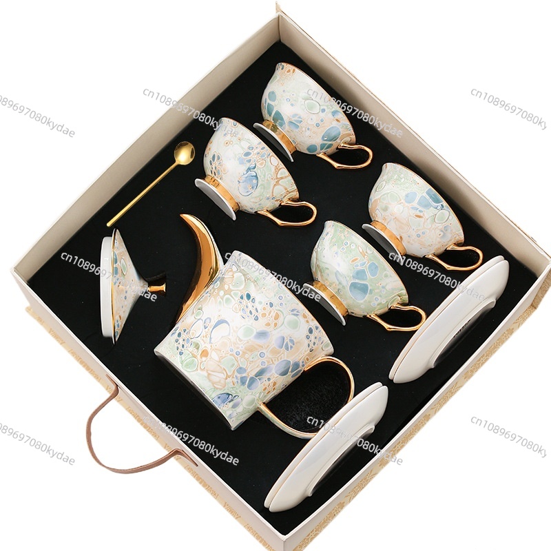 Coffee Tea Gift Set - Koffiekopje keramiek waterkoker bloem theepot kopje