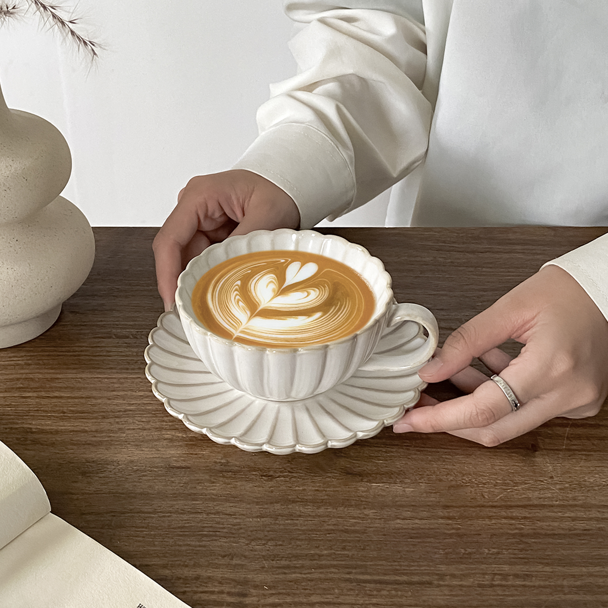Coffee Tea Drink - 1 set keramische kopjes en schotels