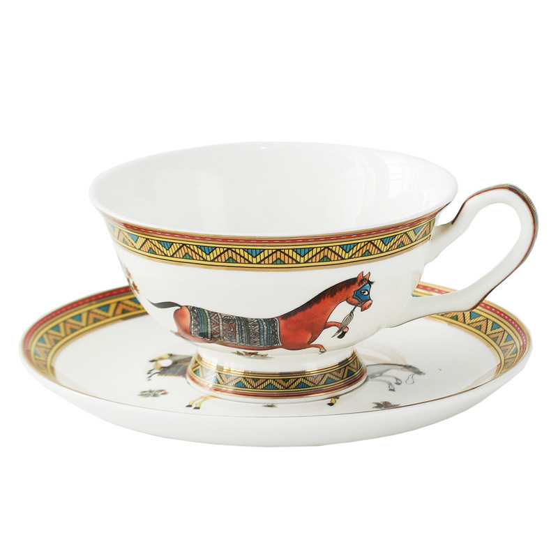 Coffee Tea Gift Set - Porseleinen theekop en -schotelset met lepel,