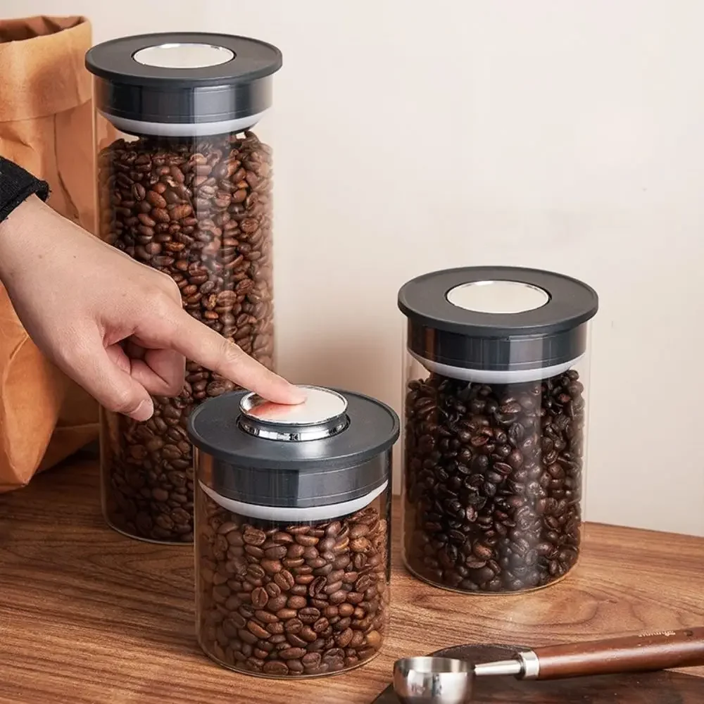 Coffee Tea Press - Glazen vacuümverzegelde tank Transparant perstype Koffiebonen