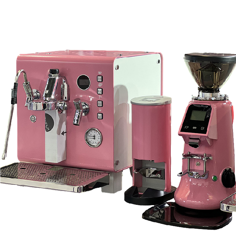 Coffee & Tea Maker Machine - Professioneel roze semi-automatisch espressoapparaat voor commercieel