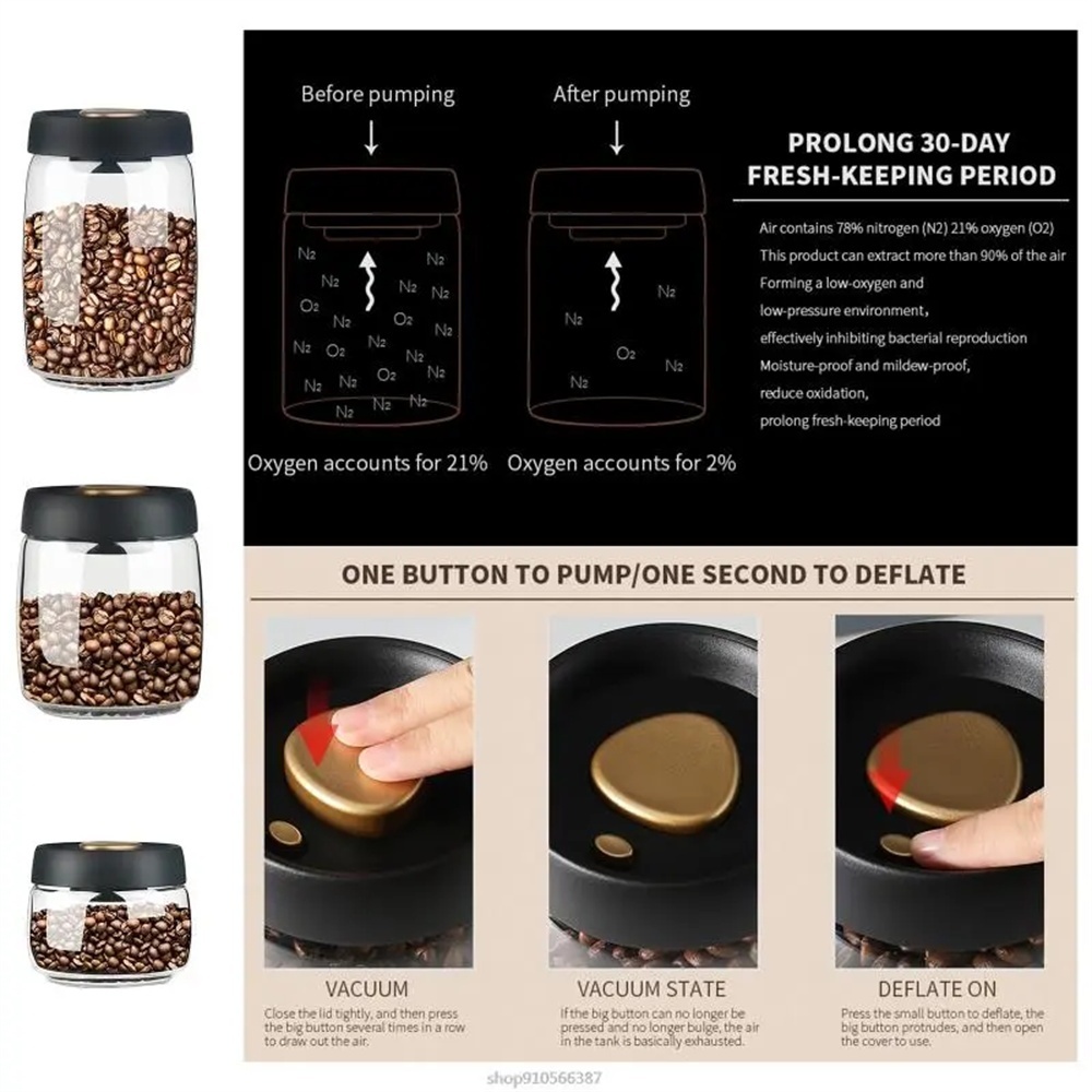 1pack Koffiebonenopslagcontain - Coffee Tea Press recensie en prijs