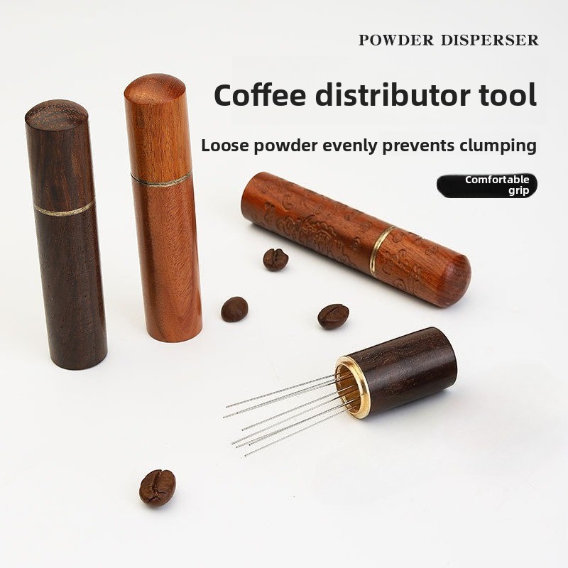 Houten roestvrijstalen koffiep - Coffee Tamper Leveler recensie en prijs