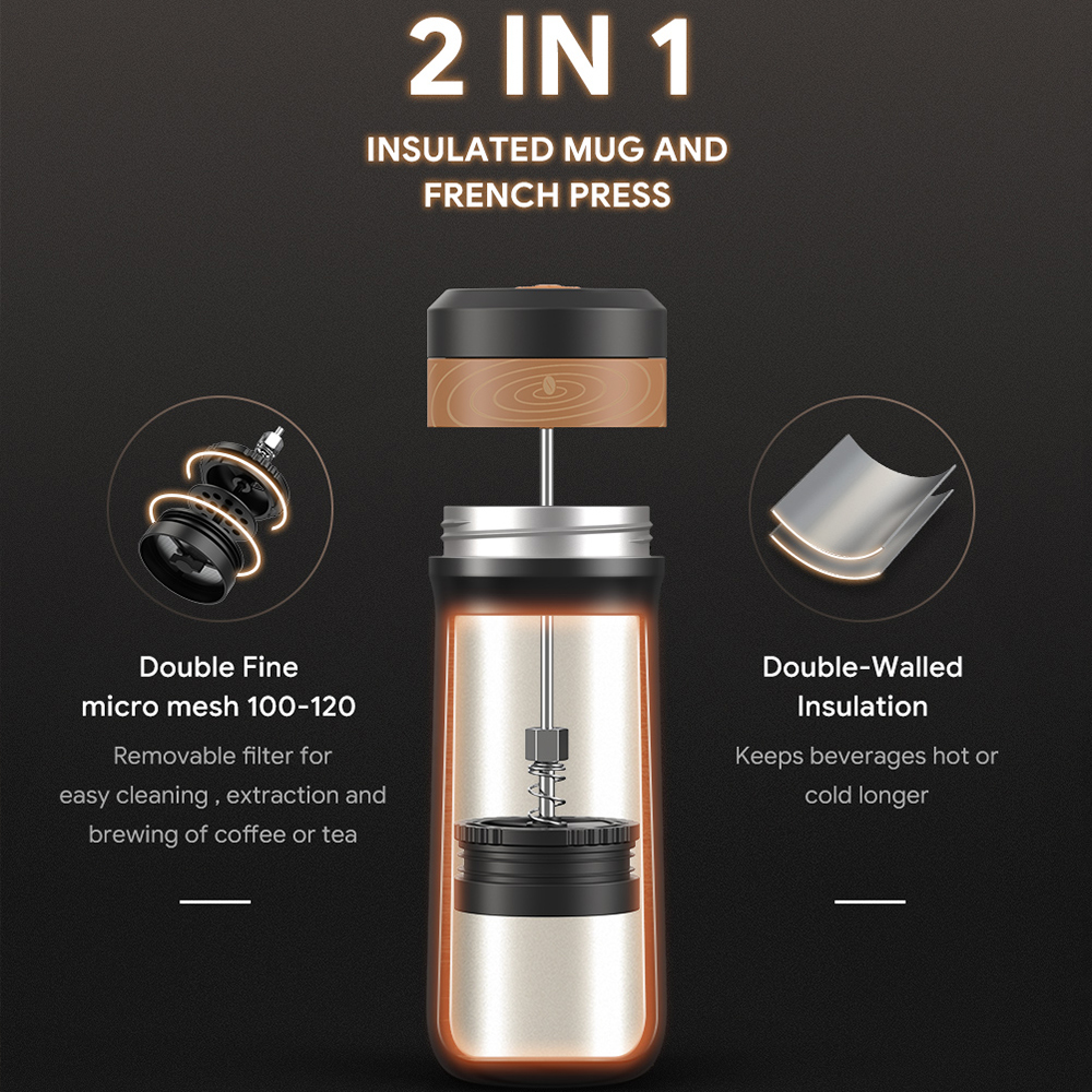 ICafilas 320 ml draagbare Fran - Coffee Tea Press recensie en prijs