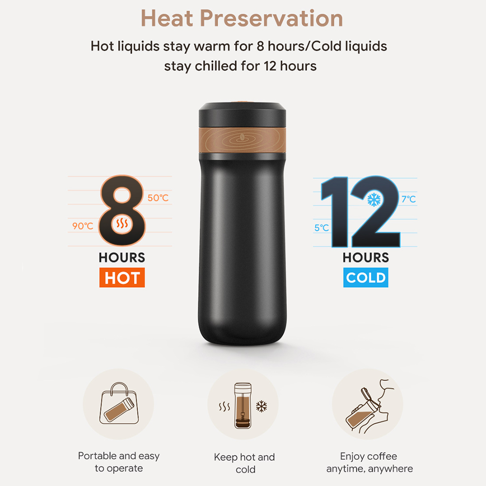 ICafilas 320 ml draagbare Fran - Coffee Tea Press recensie en prijs