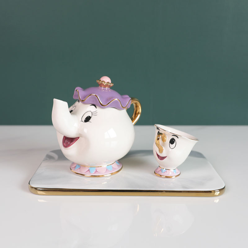 Hete theepot cartoon Belle en  - Coffee Tea Gift Set recensie en prijs