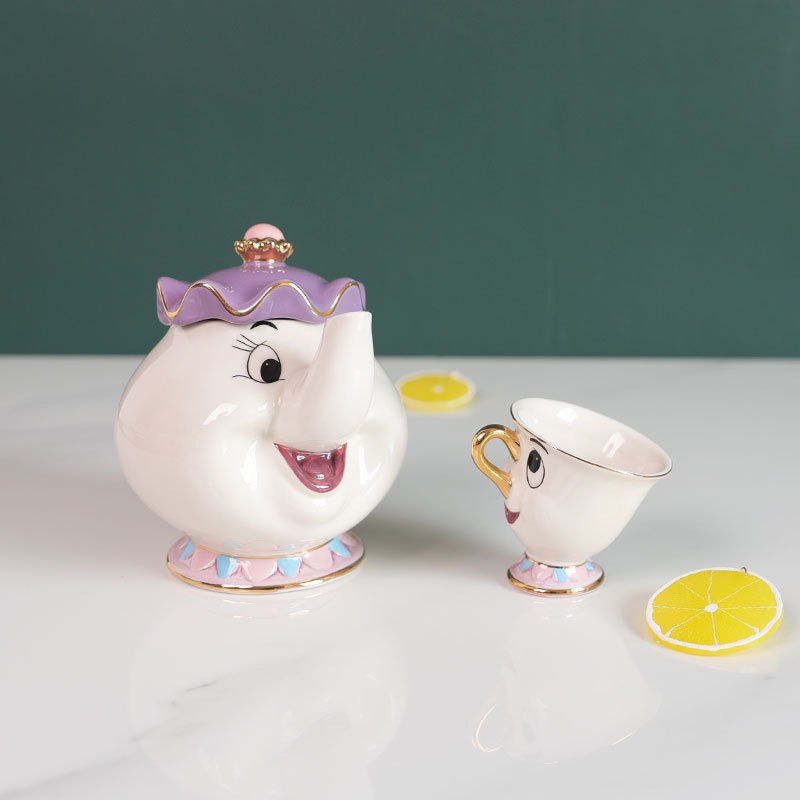 Hete theepot cartoon Belle en  - Coffee Tea Gift Set recensie en prijs