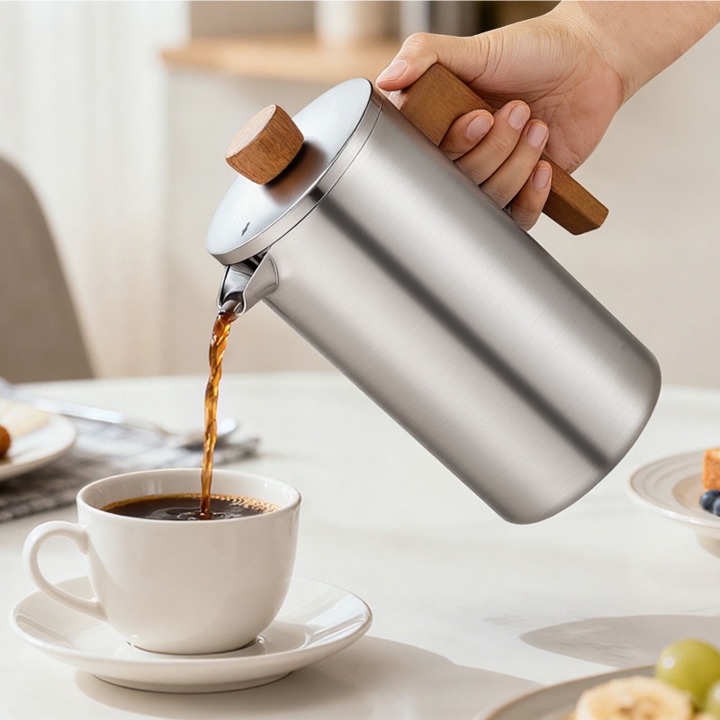 JUSTINLAU 1000ml RVS French Pr - Coffee Tea Press recensie en prijs