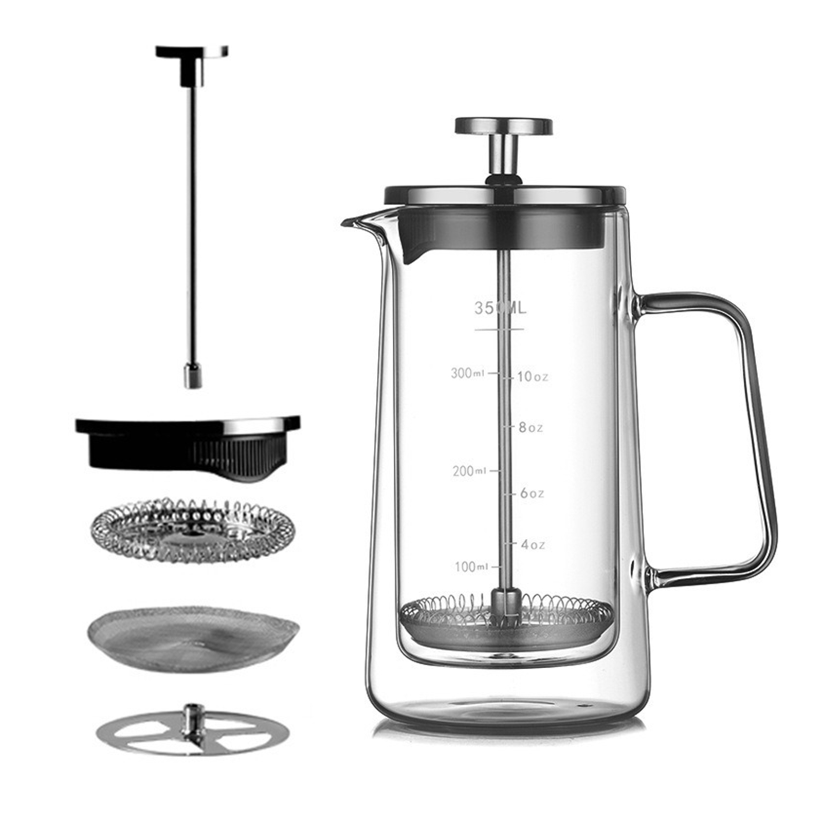 Dubbele lagen Franse perspot H - Coffee Tea Press recensie en prijs