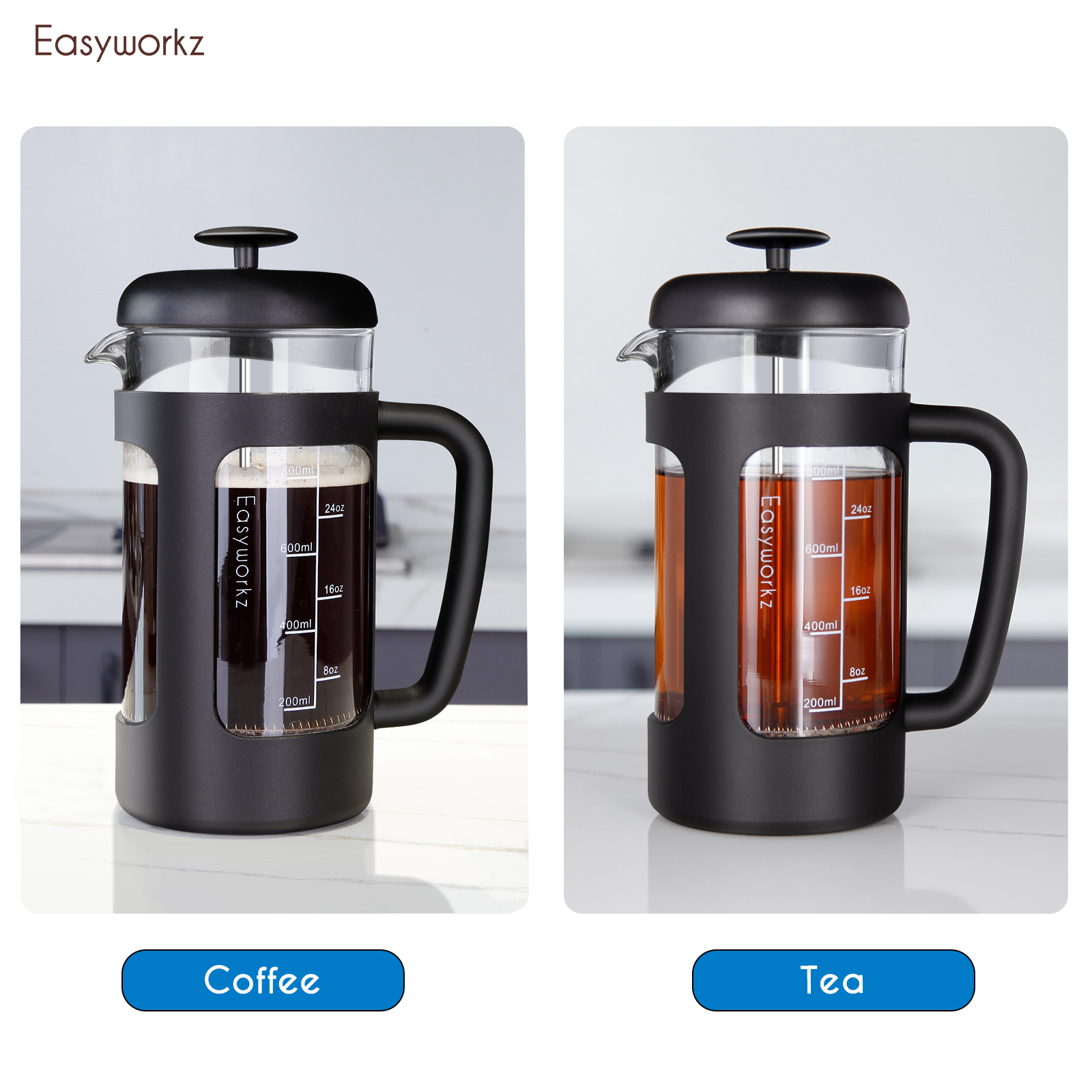 Easyworkz French Press koffie- - Coffee Tea Press recensie en prijs