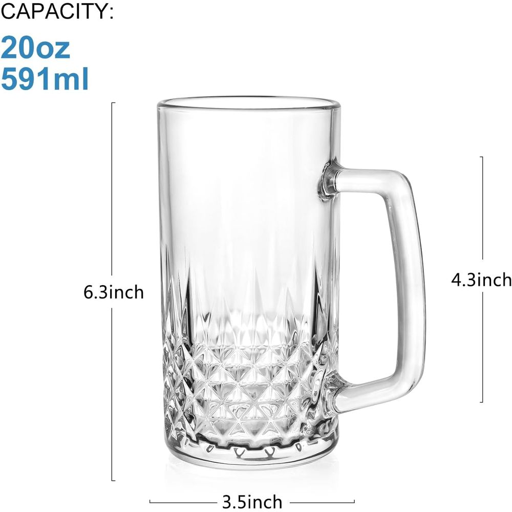 Set van 4 zware glazen mokken  - Coffee Tea Gift Set recensie en prijs