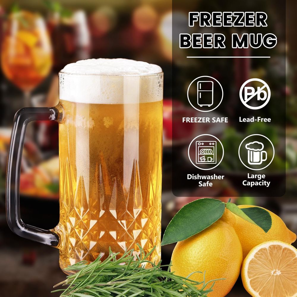 Set van 4 zware glazen mokken  - Coffee Tea Gift Set recensie en prijs